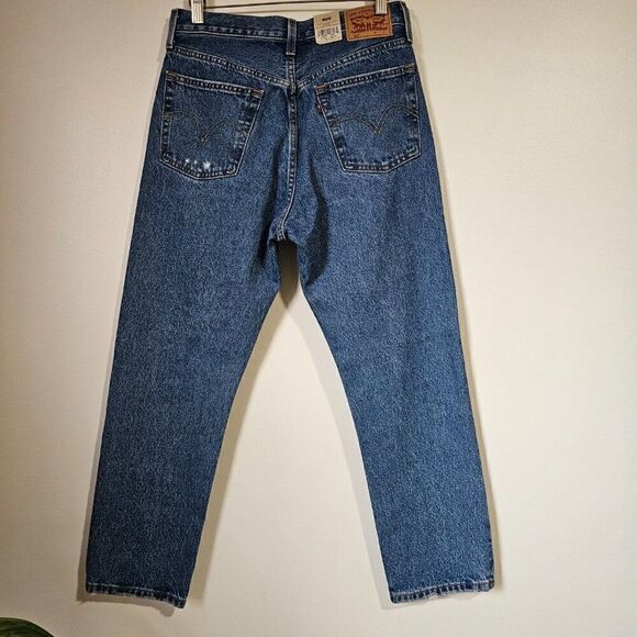 NWT LEVI'S 501 STRAIGHT RIPPED JEANS 27 X 26 WOMENS - Picture 3 of 16